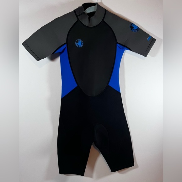 Body Glove PRO 3 Wetsuit YOUTH Unisex Small Black/Blue 70/80 lbs Beach Lake Fun - Picture 1 of 9